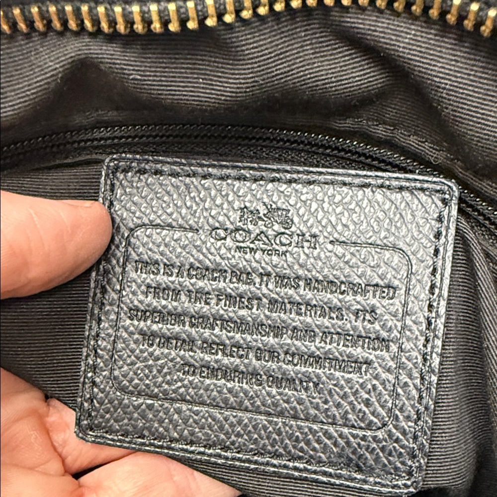 Coach Black and Brown Signature Shoulder Bag - Picture 9 of 11